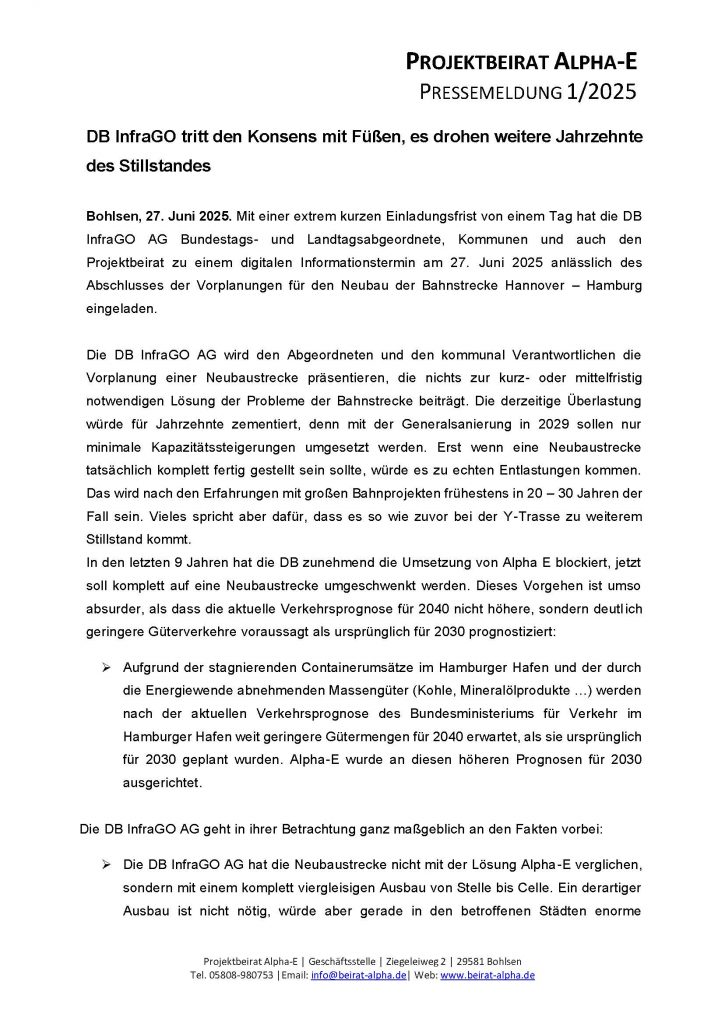 Pressemeldung 1/2025 Projektbeirat ALPHA-E Seite 1
