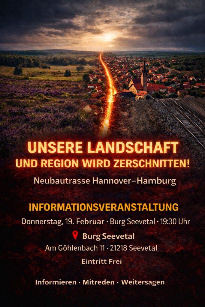Informationsveranstaltung - Unsere Landschaft und Region wird zerschnitten